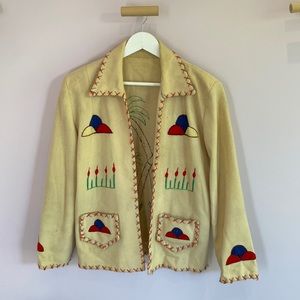 Vintage wool blend sweater jacket